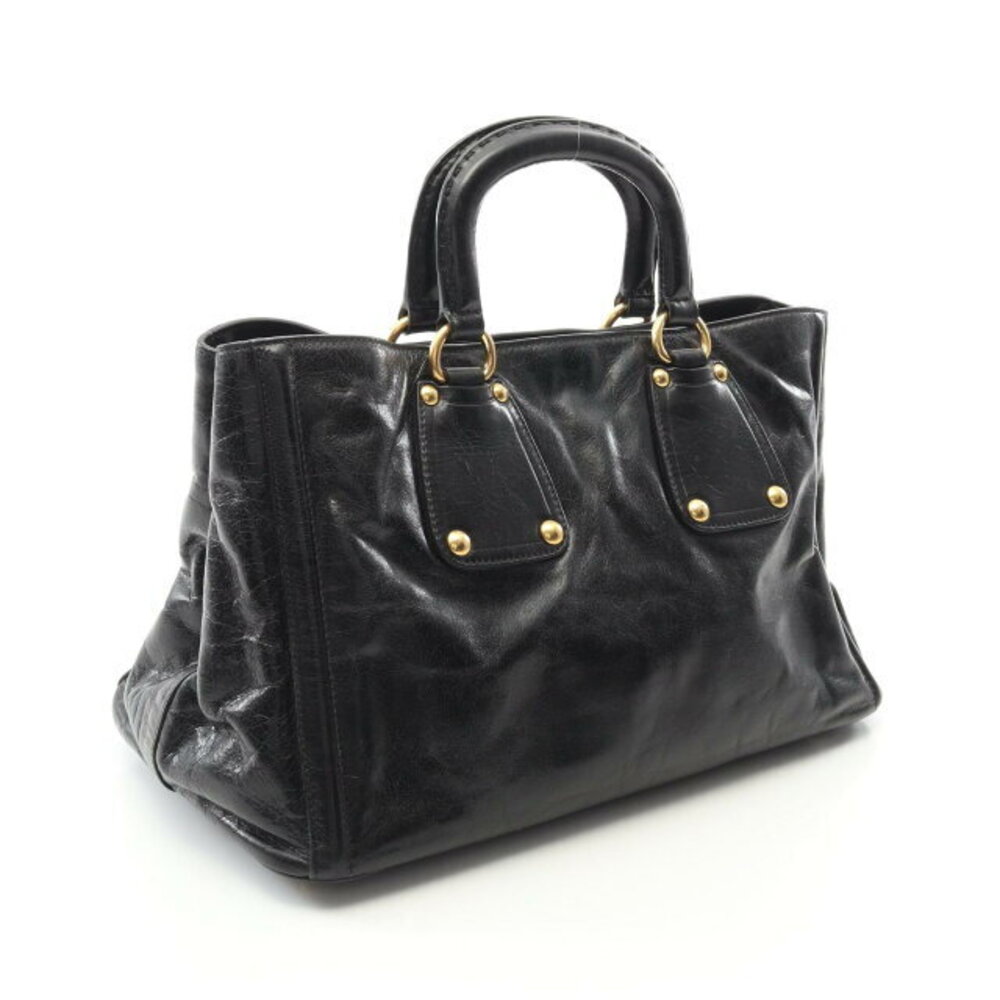 Prada leather handbag Shine black Vitello